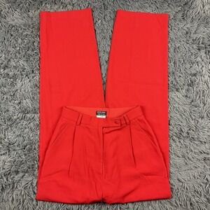 Vintage Giorgio Armani Vestimenta Red Wool Dress Pants Women's 22x30 Pleated